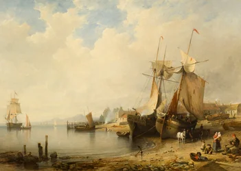 Marée basse : Dundee depuis Broughty Ferry
