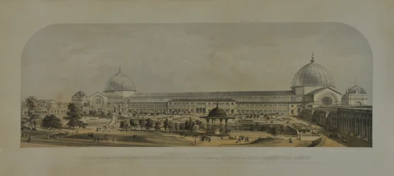 Exposition internationale de 1862, façade nord depuis les jardins de la Royal Horticultural Society, 1862