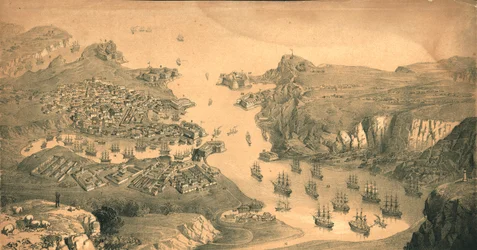 La ville, les forts et les ports de Sébastopol, 1854