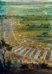 Prise de la ville de Dole en Franche-Comté par Louis XIV (1638-1715), le 6/06/1674 (détail)
