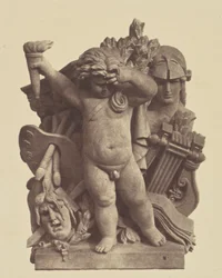 [Les Beaux-arts, Sculpture de Nicolas Guillemin, Décoration du Louvre, Paris]
