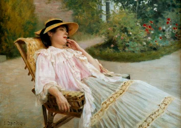 La sieste Madame Edouard Debat Ponson sur la terrasse