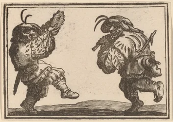 Danseurs avec flûte et tambourin