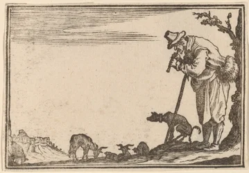 Berger jouant de la flûte