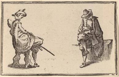 Deux figures assises