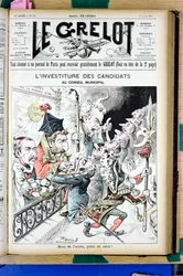 Couverture de "Le Grelot", numéro 992, Satirique en N & B