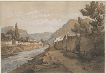 La rivière Neuve à la fin de la vallée de la Dardenne, 1800s