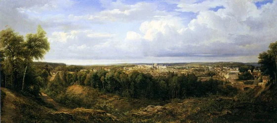 Vue de la ville de León, Espagne, 1857