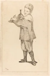 Enfant portant un plateau, 1862