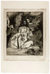 Christ mort avec des anges