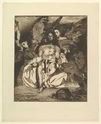 Christ mort avec des anges, 1866-67