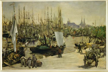 Le Port de Bordeaux, France (oil on canvas)