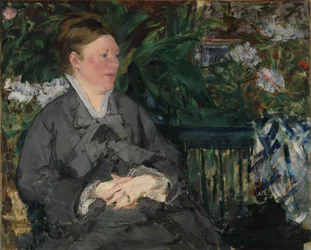 Madame Manet dans la serre