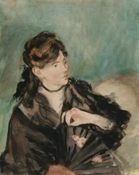 Manet - Portrait de Berthe Morisot avec un éventail, 1874