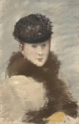 Mery Laurent portant un petit toque, 1882