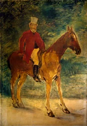 Monsieur Arnaud à cheval, Peinture par Édouard Manet (1832-1883) 1875