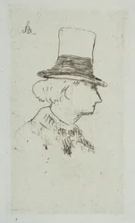 Portrait de Charles Baudelaire de profil, 1862-67