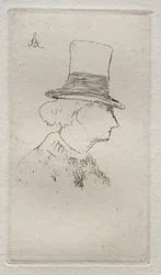 Portrait de profil de Charles Baudelaire