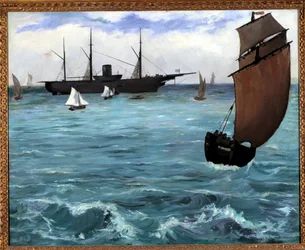 Le navire américain Kearsarge à Boulogne-sur-Mer