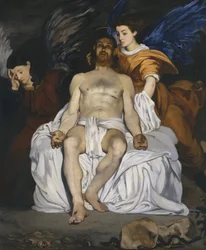 Le Christ mort avec des anges