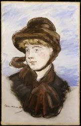 Jeune fille avec un chapeau brun, 1882