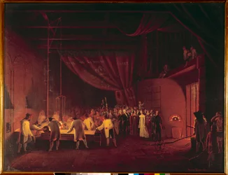 Marie Caroline de Bourbon Sicile, duchesse de Berry, visitant les usines de Saint-Gobain en 1822