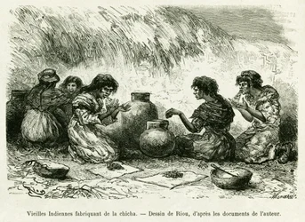 Vieilles Indiennes faisant du shisha (illustration de Voyage dans le delta du Pilcomayo et de Buenos Aires à Sucre)
