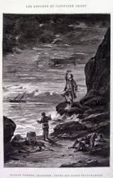 Descendez-le, Seigneur, entre des mains découragées ! dans « Les Enfants du Capitaine Grant » par Jules Verne