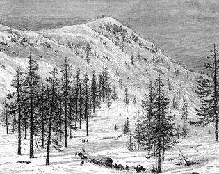 Les montagnes de la Sierra Nevada, USA, XIXe siècle
