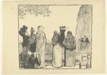 Visiteurs aux Tuileries à Paris (L