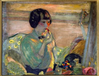 Comédienne française Marthe Mellot (1870-1947) maquillée, 20ème siècle. Paris, Comédie des Champs-Élysées