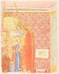 Intérieur aux tentures roses III