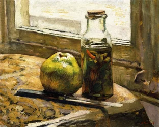 Pot de cornichons et pomme, 1889-90