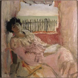 Lucy Hessel au bord de la mer, vers 1904