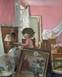 Madame Hessel dans sa chambre au Château des Clayes