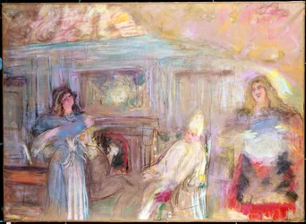 Representation de la piece "Le malade imaginaire" de Jean Baptiste Poquelin dit Moliere (1622-1673). Peinture d