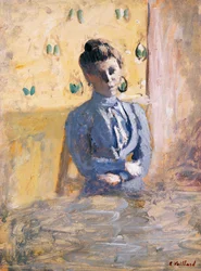 Femme assise en bleu, vers 1899