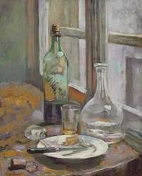 Nature morte avec bouteille et carafe, vers 1889-1890