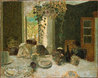 La salle à manger, vers 1900