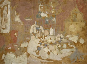 La table (huile sur carton)