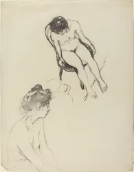 Deux études de figures nues