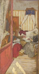Femmes cousant, vers 1912