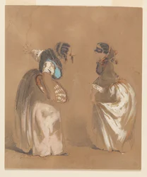 Deux dames masquées s