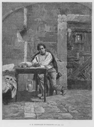 F D Guerrazzi en prison (gravure)