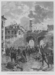 Les Cinq Journées de Milan, Assaut aux Arches de Porta Nuova