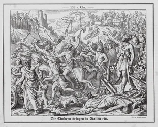 Invasion du territoire romain par les Cimbri