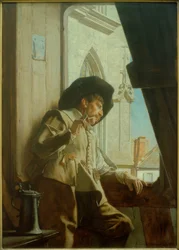 Dans la chambre mansardée