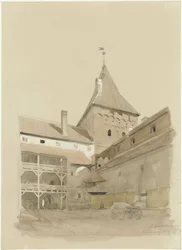 La cour du château de Neidenburg