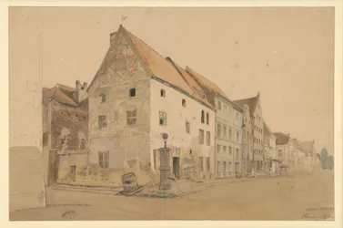 Rue à Thorn avec la maison natale de Nicolas Copernic