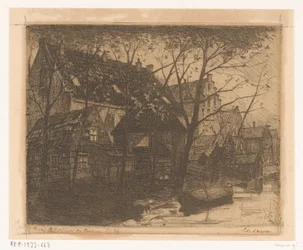 Arrière des maisons le long de l